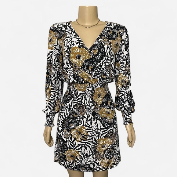 Lilly Pulitzer Talley Peony Black and Gold Floral Long Sleeve Dress - Picture 3 of 6